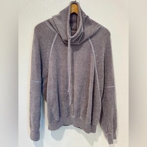 Prana Sweater Womens M Lilac Auberon Cowl Neck Raglan Sleeve Slouchy Sweater